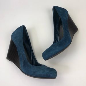 Jessica Simpson stacked wedges